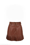 Falda polipiel rosa viejo Zara