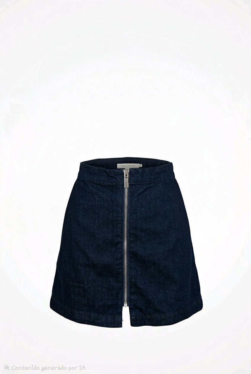 Mini falda denim cremallera