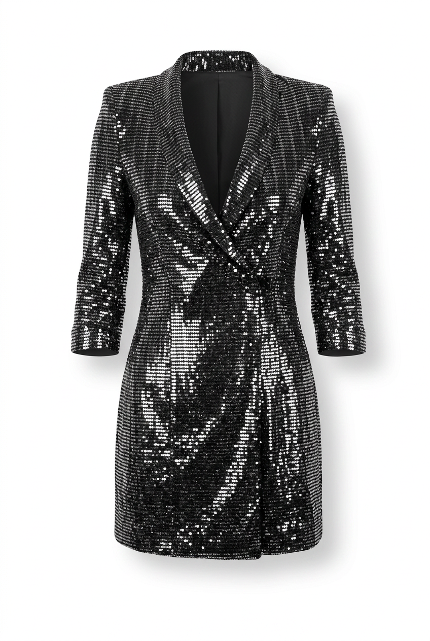 Vestido blazer brillante ZARA