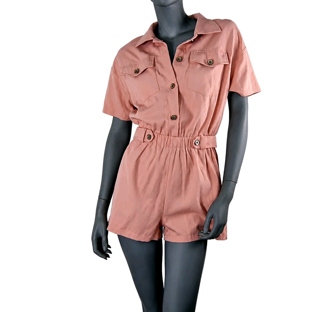Mono rosa corto Shein