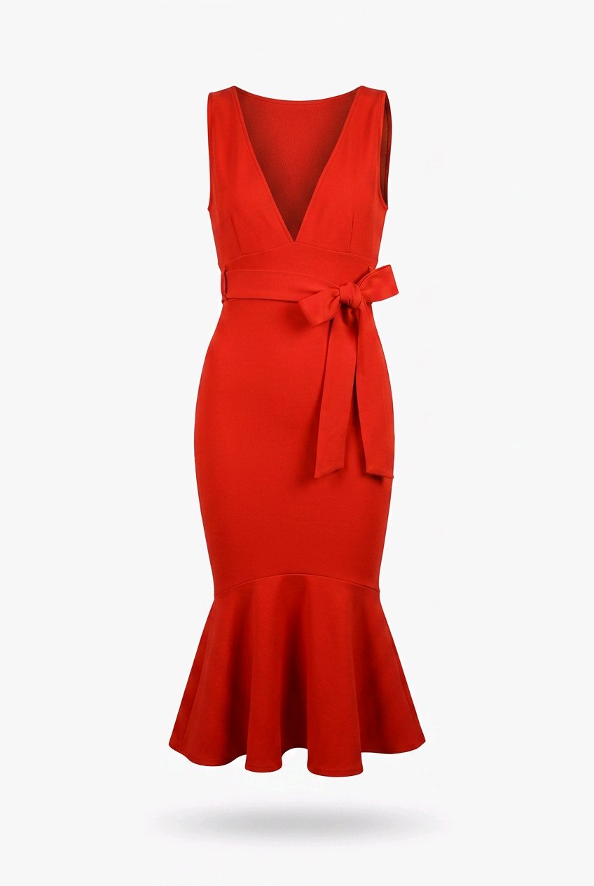 Vestido rojo bandage Shein
