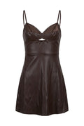 Vestido polipiel bershka