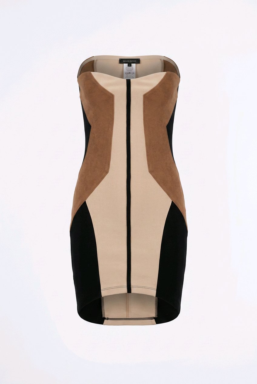 Vestido palabra de honor bershka