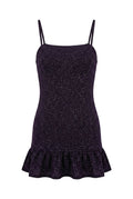 Vestido morado glitter pullandbear