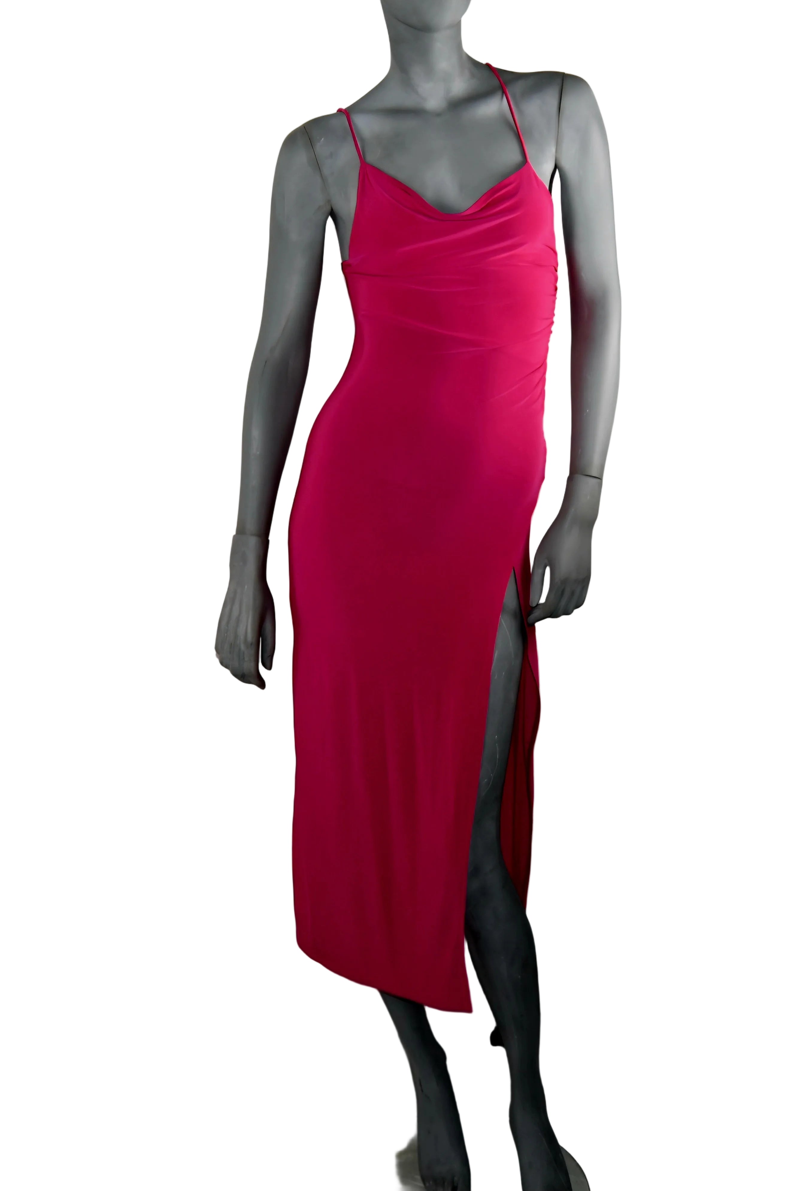 Vestido rosa tirantes bershka