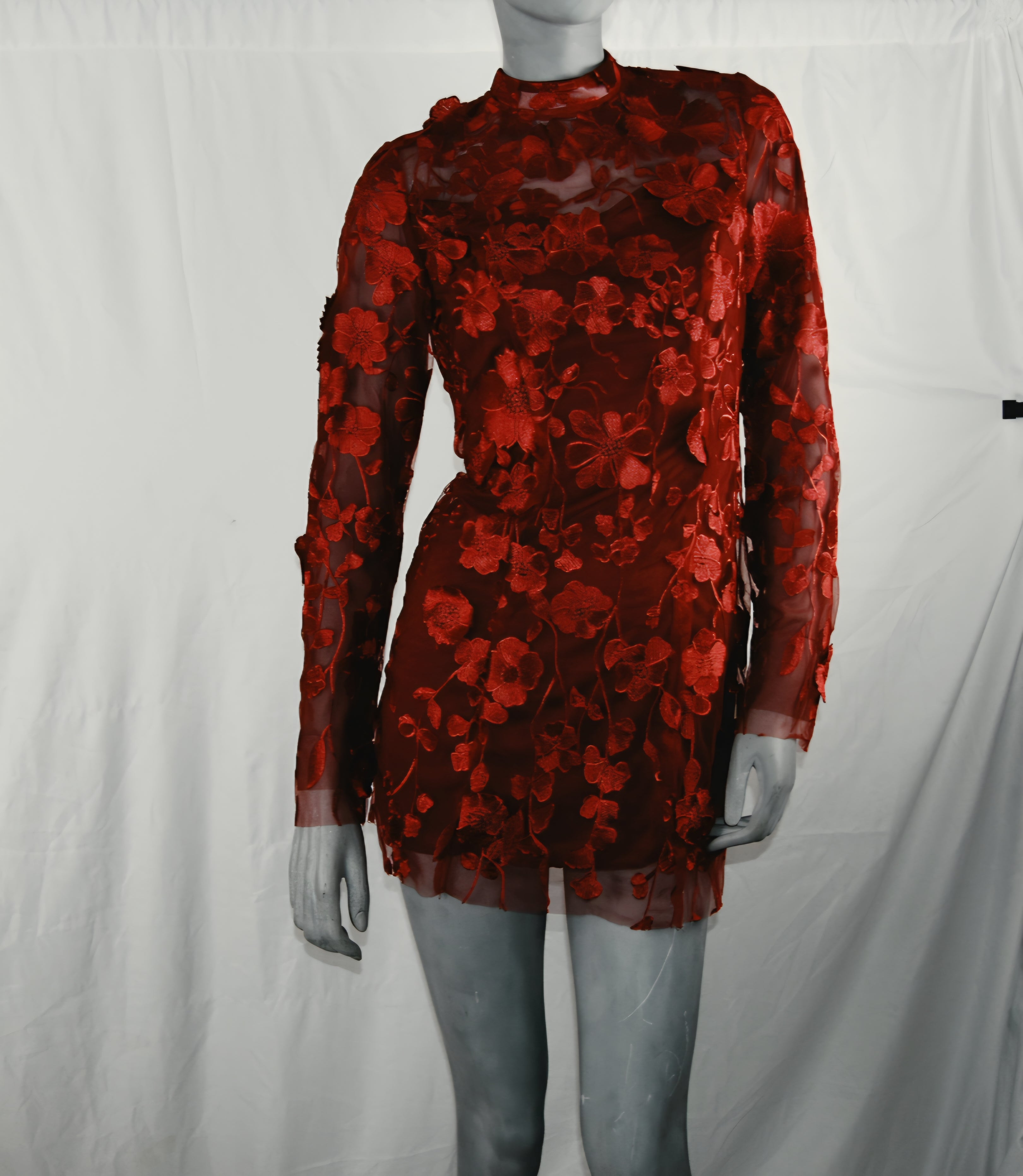 Vestido encaje rojo Shein